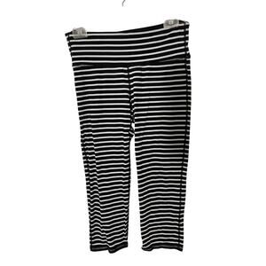 Athleta Women's Jail House Rock Stripe Gym Girl Capri Pilates Leggings